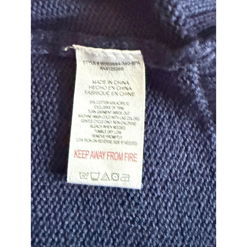 Life is Good Dog American Flag Short Sleeve Navy Sweater Women's Large NWT - Picture 5 of 8